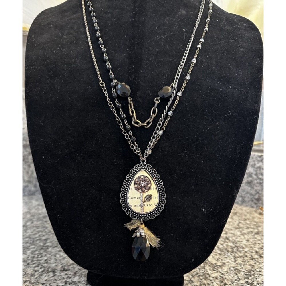 Titanic Inspired Double Strand Necklace & Earrings Set | Boho Edwardian Style